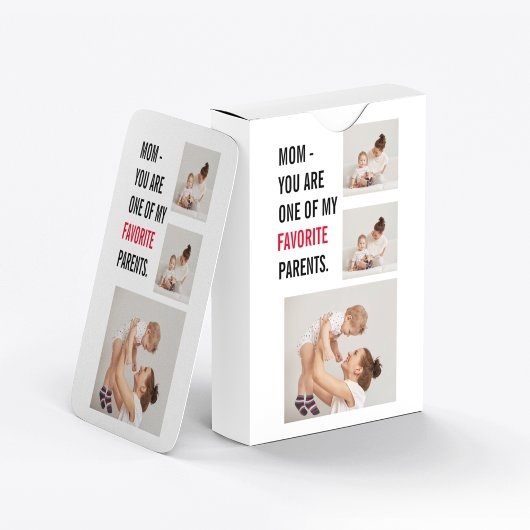 Moderne collage foto's en Happy Mothers Day Gift Pokerkaarten