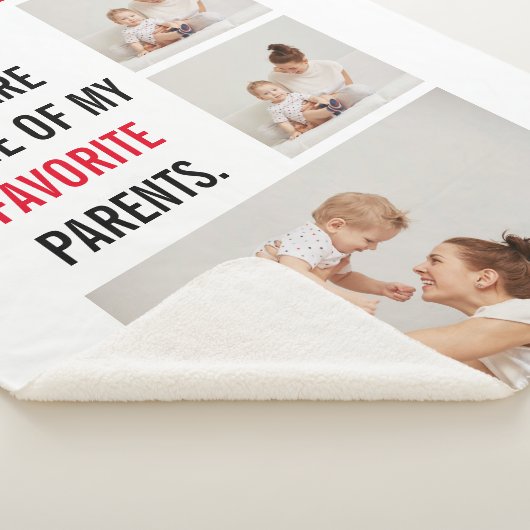 Moderne collage foto's en Happy Mothers Day Gift Sherpa Deken (3/4)