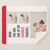 Moderne collage foto's en Happy Mothers Day Gift Sherpa Deken (Voorkant (horizontaal))