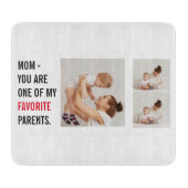 Moderne collage foto's en Happy Mothers Day Gift Snijplank (Voorkant)