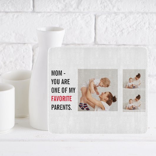 Moderne collage foto's en Happy Mothers Day Gift Snijplank