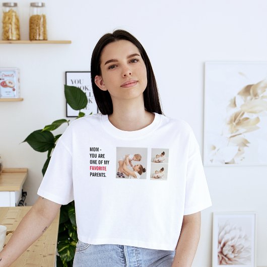 Moderne collage foto's en Happy Mothers Day Gift T-shirt