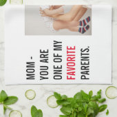 Moderne collage foto's en Happy Mothers Day Gift Theedoek (Gevouwen)