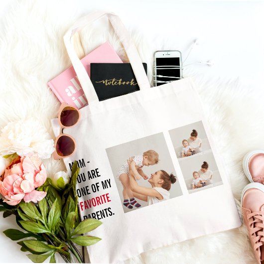Moderne collage foto's en Happy Mothers Day Gift Tote Bag