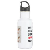 Moderne collage foto's en Happy Mothers Day Gift Waterfles (Achterkant)