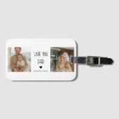 Moderne collage foto's en liefde van je vader Gift Bagagelabel (Voorkant (horizontaal))