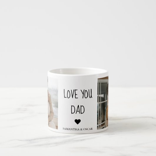 Moderne collage foto's en liefde van je vader Gift Espresso Kop (Voorkant)