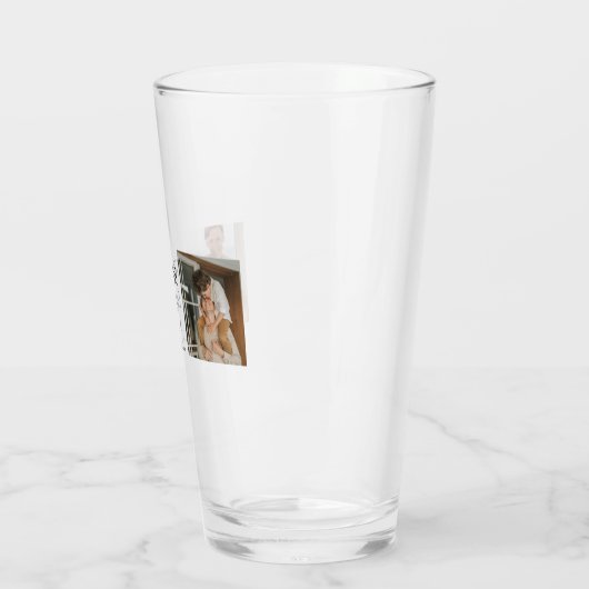 Moderne collage foto's en liefde van je vader Gift Glas (Links)