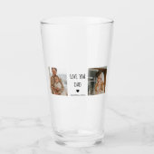 Moderne collage foto's en liefde van je vader Gift Glas (Voorkant)