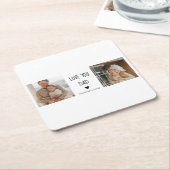 Moderne collage foto's en liefde van je vader Gift Kartonnen Onderzetters (Schuin)