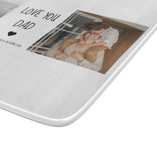Moderne collage foto's en liefde van je vader Gift Snijplank (Hoek)