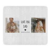 Moderne collage foto's en liefde van je vader Gift Snijplank (Voorkant)