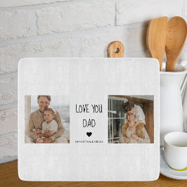 Moderne collage foto's en liefde van je vader Gift Snijplank