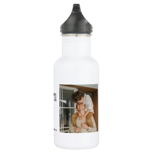 Moderne collage foto's en liefde van je vader Gift Waterfles (Rechts)