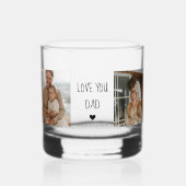 Moderne collage foto's en liefde van je vader Gift Whisky Glas (Voorkant)