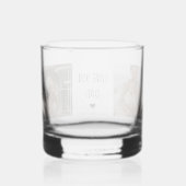 Moderne collage foto's en liefde van je vader Gift Whisky Glas (Achterkant)