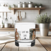 Moderne collage foto's en liefde van je vader Gift Whisky Glas