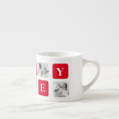 Moderne collage foto's en rode cadeautjes voor lie espresso kop (Rechts)