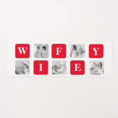 Moderne collage foto's en rode cadeautjes voor lie yogamat (Voorkant (horizontaal))