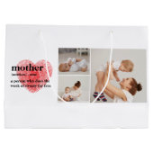 Moderne collage foto's en rode hartritme groot cadeauzakje (Achterkant)