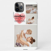 Moderne collage foto's en rode hartritme iPhone hoesje (Achterkant)