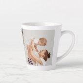 Moderne collage foto's en rode hartritme latte mok (Rechts)