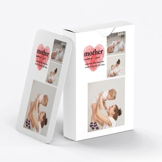 Moderne collage foto's en rode hartritme pokerkaarten