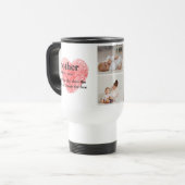 Moderne collage foto's en rode hartritme reisbeker (Voorkant links)