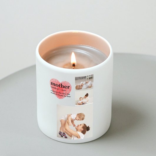 Moderne collage foto's en rode hartritme vierkante sticker