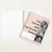 Moderne collage foto's en roemrijke prijsopgave planner (Display)