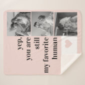 Moderne collage foto's en roemrijke prijsopgave sherpa deken (Voorkant (horizontaal))