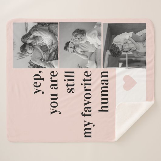 Moderne collage foto's en roemrijke prijsopgave sherpa deken (Voorkant (horizontaal))