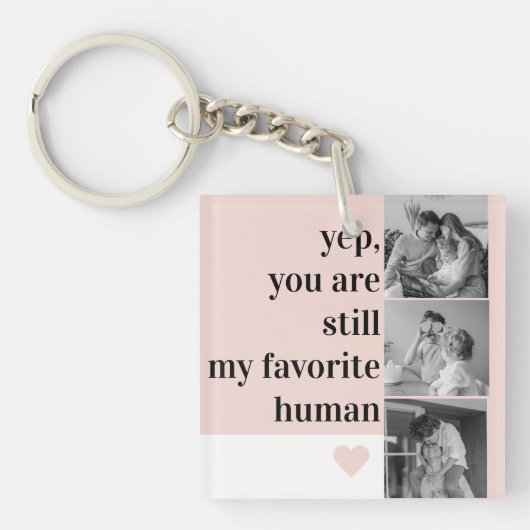 Moderne collage foto's en roemrijke prijsopgave sleutelhanger (voorkant)