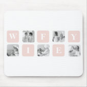 Moderne collage foto's en roze cadeautjes voor lie muismat (Voorkant)