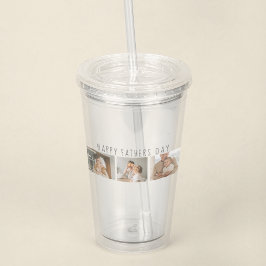 Moderne collage foto's & Happy Fathers Day Best Gi Acryl Drinkbeker