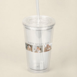 Moderne collage foto's & Happy Fathers Day Best Gi Acryl Drinkbeker