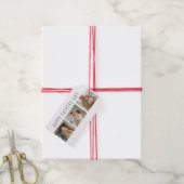 Moderne collage foto's & Happy Fathers Day Best Gi Cadeaulabel (Met Touw)