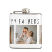 Moderne collage foto's & Happy Fathers Day Best Gi Heupfles (Voorkant)