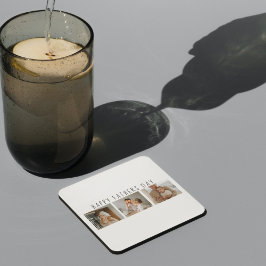 Moderne collage foto's & Happy Fathers Day Best Gi Kartonnen Onderzetters