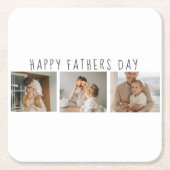 Moderne collage foto's & Happy Fathers Day Best Gi Kartonnen Onderzetters (Voorkant)