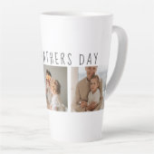 Moderne collage foto's & Happy Fathers Day Best Gi Latte Mok (Rechterhoek)