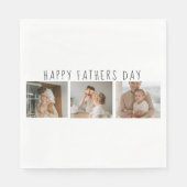 Moderne collage foto's & Happy Fathers Day Best Gi Servet (Voorkant)