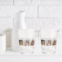 Moderne collage foto's & Happy Fathers Day Best Gi Shot Glas