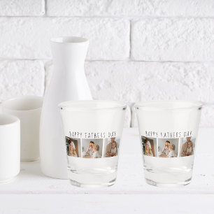 Moderne collage foto's & Happy Fathers Day Best Gi Shot Glas