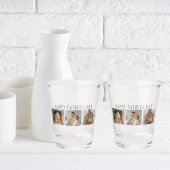 Moderne collage foto's & Happy Fathers Day Best Gi Shot Glas