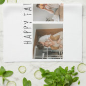 Moderne collage foto's & Happy Fathers Day Best Gi Theedoek (Gevouwen)