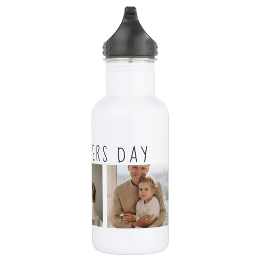 Moderne collage foto's & Happy Fathers Day Best Gi Waterfles (Rechts)