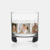 Moderne collage foto's & Happy Fathers Day Best Gi Whisky Glas (Voorkant)