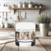 Moderne collage foto's & Happy Fathers Day Best Gi Whisky Glas