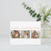 Moderne collage foto's & Happy Thanksgiving Briefkaart (Staand voorkant)